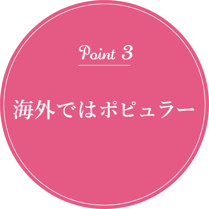 POINT3 海外ではポピュラー